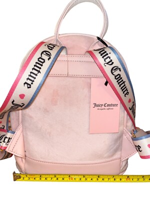 Juicy Couture Pink Clay Rainbow Juicy Backpack Velour TikTok Viral