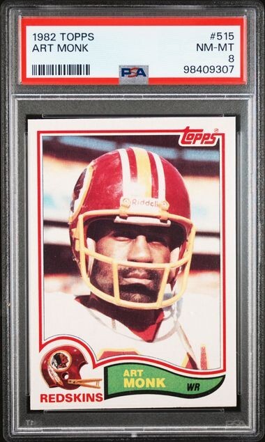Art Monk 1982 Topps #515 PSA 8 HOF