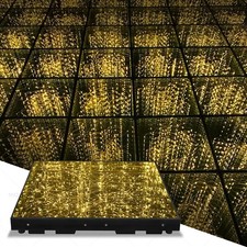 MOKA Golden LED Dance Floor Light Tiles Tempered Glass 8X8FT 25PCS