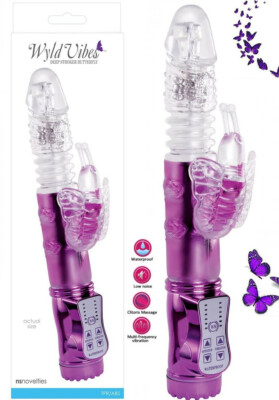Wyld Vibes Deep Stroker Butterfly Rabbit Vibrator Clitoral Sex Toys for  Women WP