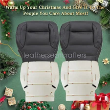 For 2014-19 GMC YUKON Both Side Bottom Leather Seat Cover & Foam Cushion - Black