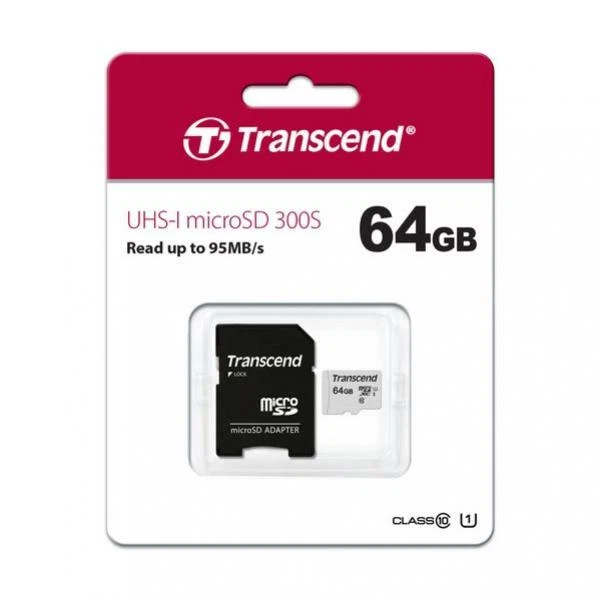 64GB MEMORY CARD TRANSCEND HIGH SPEED MICROSD CLASS 10 MICROSDXC for CELL PHONES - Image 2 of 2