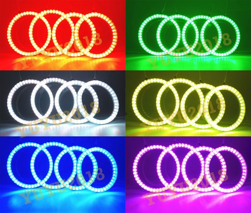 RGB Halo Ring for Chevrolet Captiva S3X 06-10 headlight Angel Eye bluetooth DRL - Picture 11 of 16