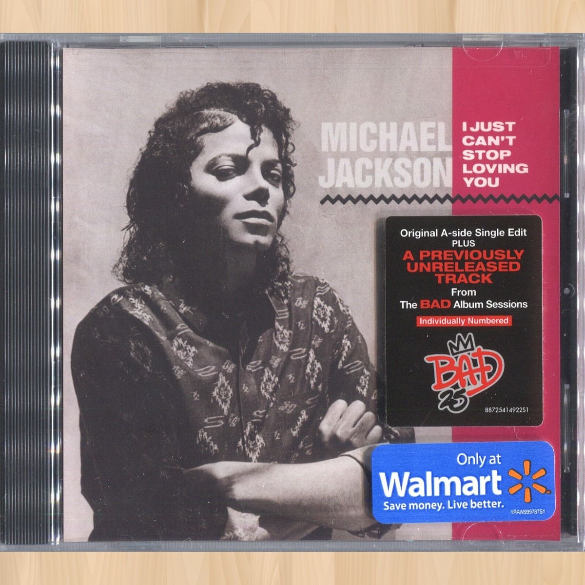 MICHAEL JACKSON I Just Can't Stop Loving You 25th ANNIVERSARY CD