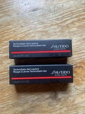 Lot Of 2 SHISEIDO TechnoSatin Gel Lipstick #416 Red Shift .11 Oz / 3.3 G NEW