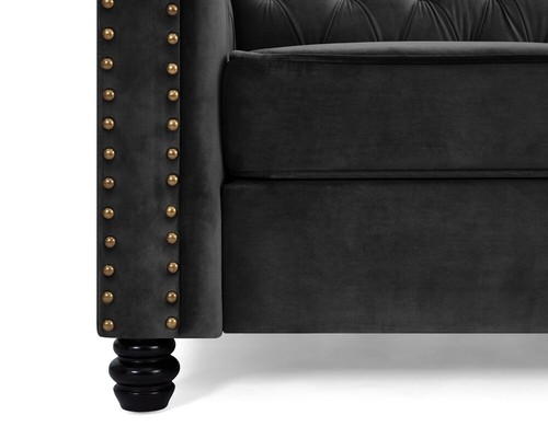 Chesterfield Sofa Velvet 3 2 Seater Couch Tufted Suite Studded Scroll Arms - Picture 44 of 66