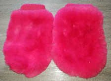 girls MAGENTA FURRY PINK WINTER MITTENS GLOVES one size MORE THAN MAGIC cute