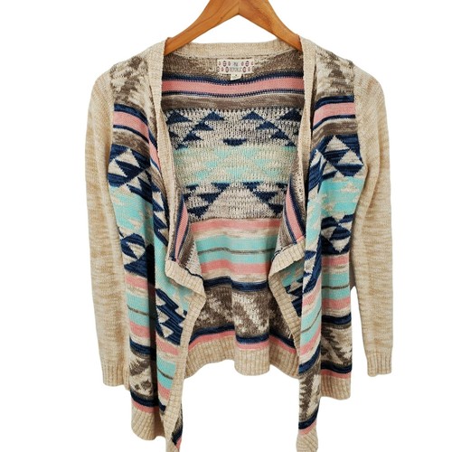 Pink Republic Aztec Open Front Knit 
