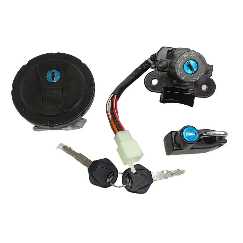 Interruptor de ignição conjunto de trava tampa de gás combustível para Kawasaki KLX250/250S/SF KLX125 KL250 - Imagem 2 de 4