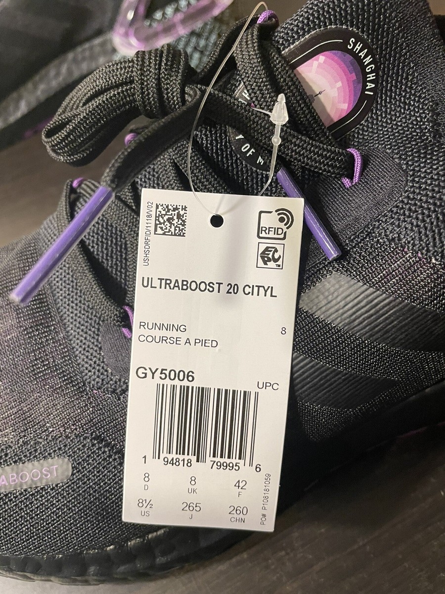 Adidas UltraBoost 20 Shoes City Light Core Black/Purple  display picture 1