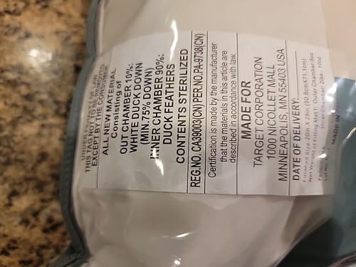 Casaluna FIRM Down Pillow Standard Queen NWT T - Picture 5 of 8