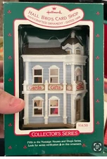 Hallmark 1988 Hall Bro's Card Shop Christmas Ornament Victorian Style House