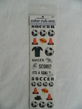 Paper House Productions 3D Color Rub Ons - SOCCER