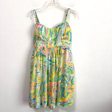 Lilly Pulitzer Christine Tropical Floral Sweetheart Dress 4 Lined Summer Party