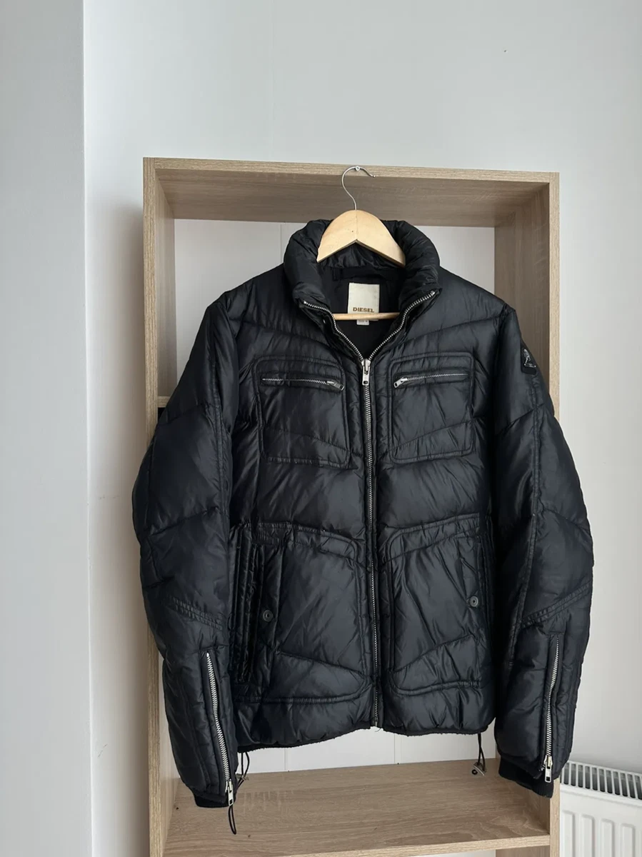 Diesel black puffer jacket hotsell