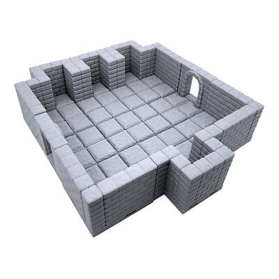Deluxe Locking Dungeon Tiles - Ancient Alcoves, Terrain Scenery 28mm 3D Printed