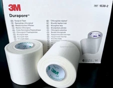 3M Durapore SILK Cloth Medical Surgical Tape 2" x 10 yards 1, 2, 3, 4, 6 Rolls