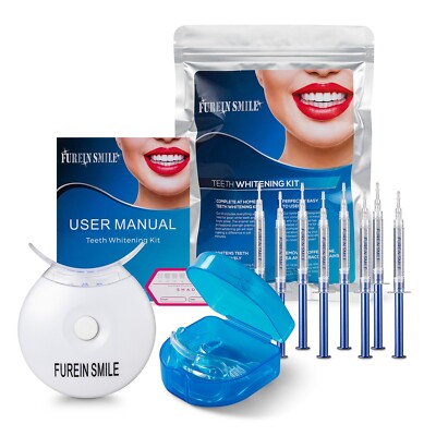 Premium Teeth Whitening Gel Kit 5 LED Laser Light System Safe for Sensitive Teet