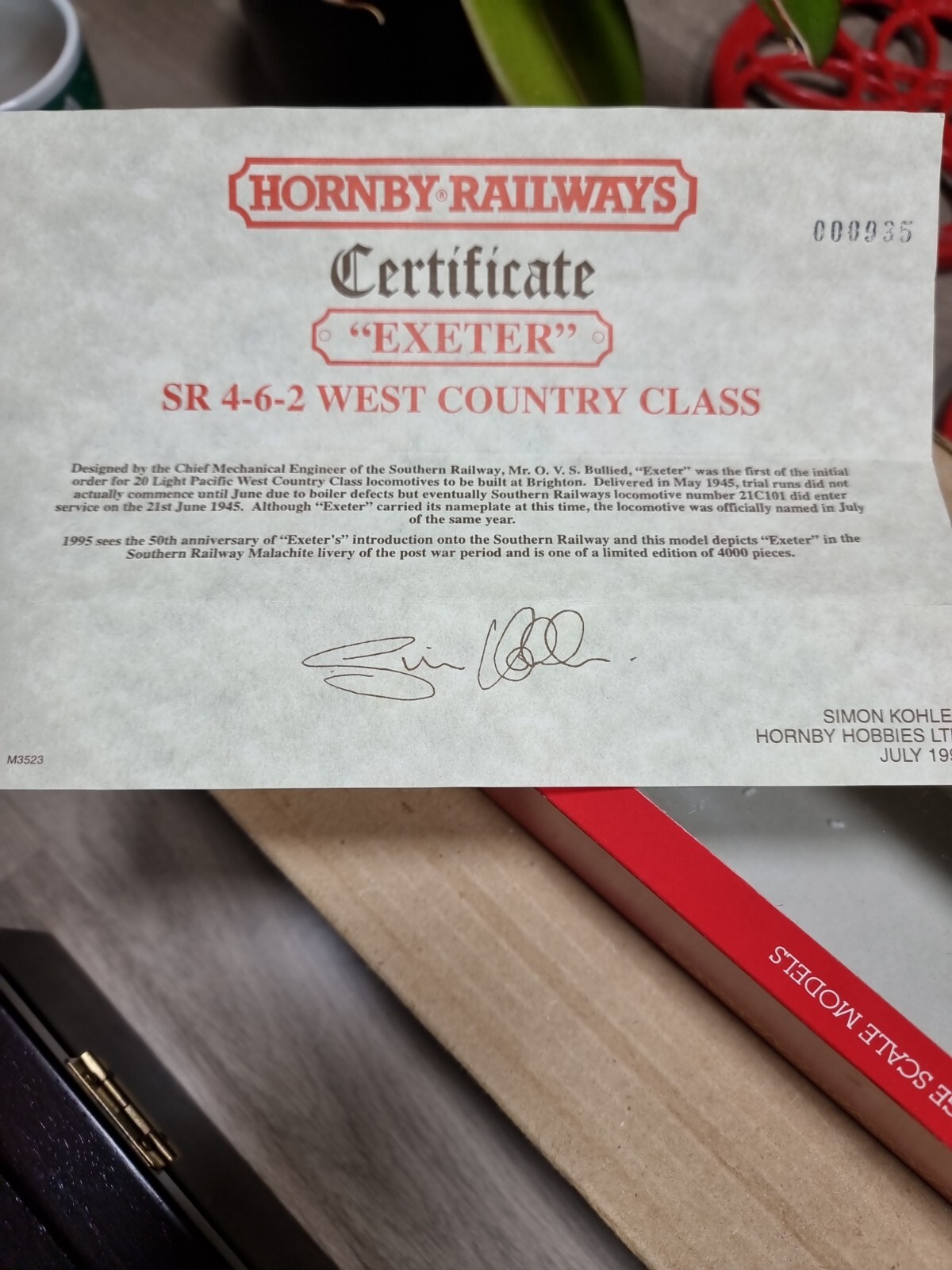 Hornby R320 Southern Railways Bullied Pacific WC 21C101 "Exeter" display case eBay