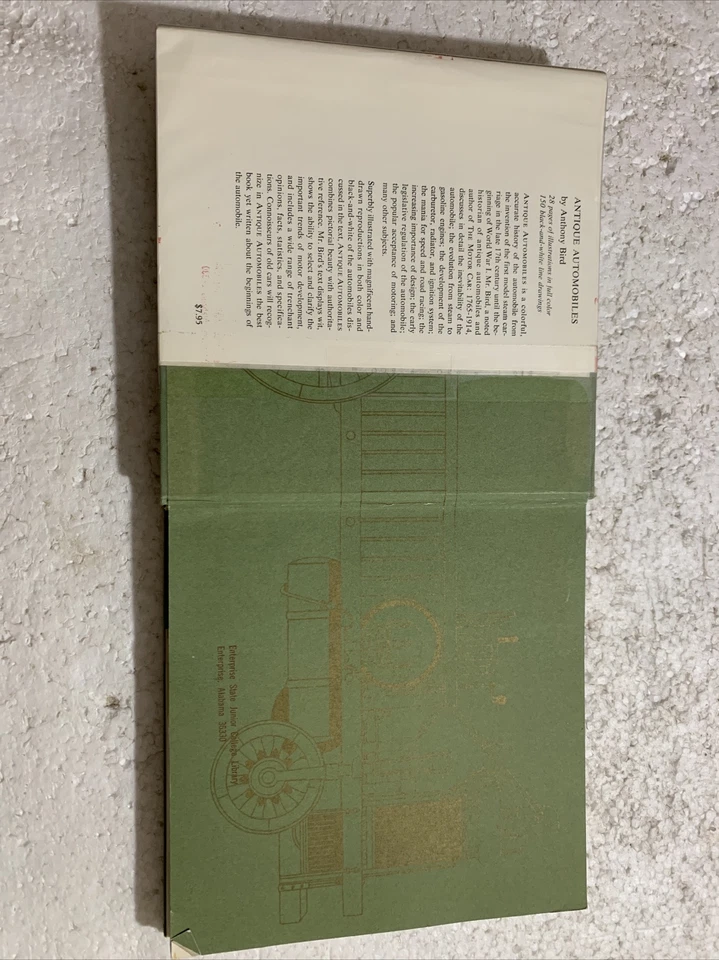 Antique Automobiles by Anthony Bird 1967 Hardcover First Edition in Dust Jacket - Image 2 of 4
