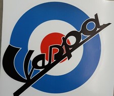 Large Vespa Target Car Lambretta Mods Scooter Camper Van Decal Sticker Large Vespa Target Car Lambretta Mods Scooter Camper Van Decal Sticker