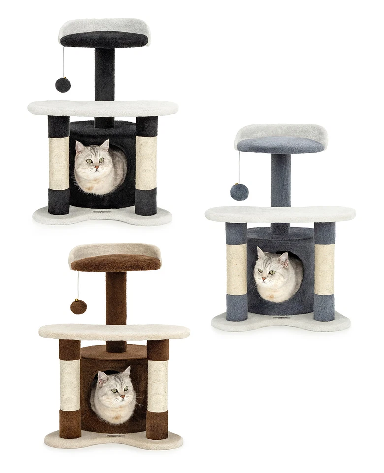 lionto Kratzbaum 65 cm – Kletterbaum & Katzenbaum in diversen Farben