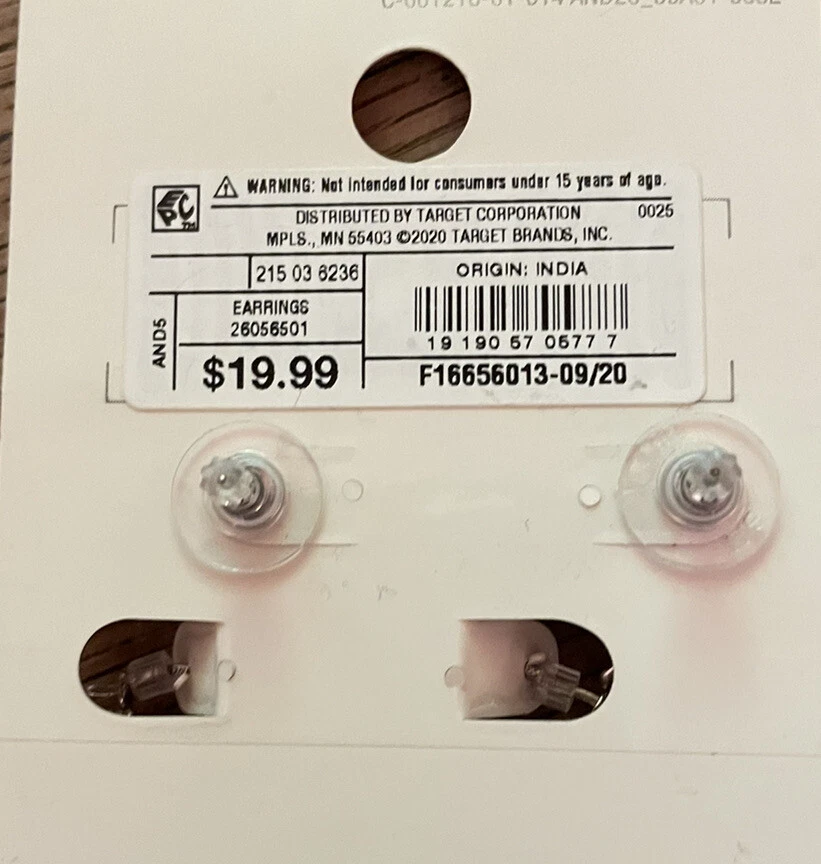 Pendientes Plata de Ley Circonita Cúbica 2 PARES A Nuevo Día Objetivo Nuevo Foto 2 de 4