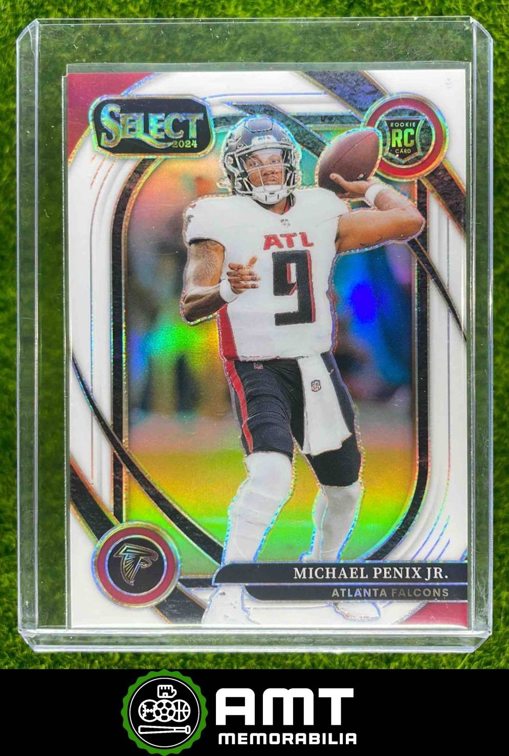 2024 Panini Select Michael Penix Jr. Club White Prizm 23/35 Atlanta Falcons RC