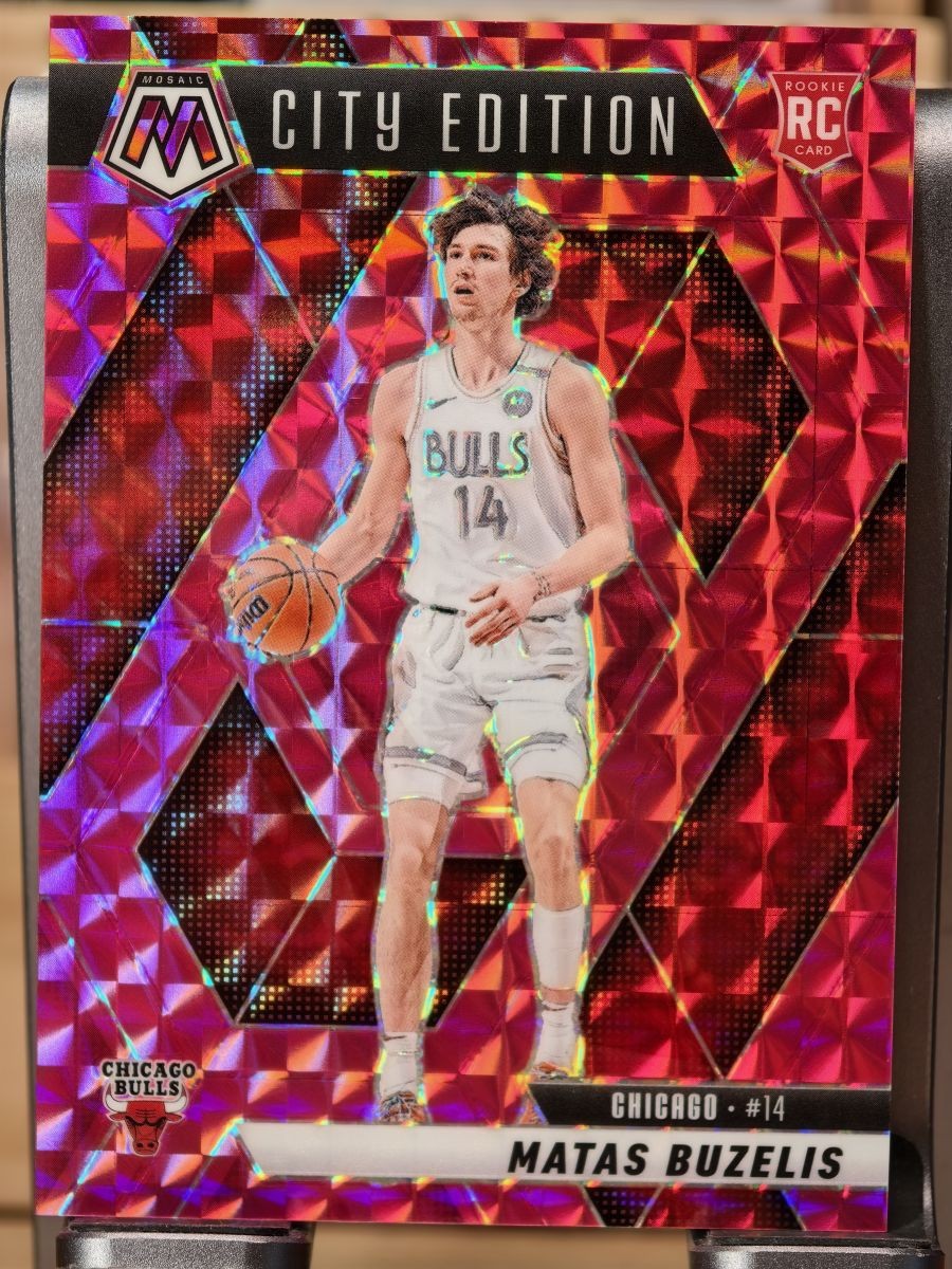 2024-25 Panini Mosaic Base City Edit ion Mosaic Pink #273 Matas Buzelis 44/175