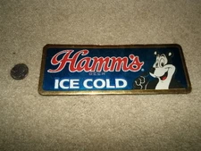 1990's HAMMS beer "ICE COLD" foil over cardboard sign