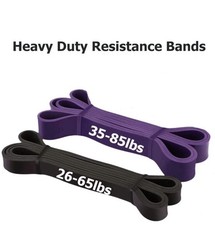 2 Heavy Duty Exercise Resistance Bands Fitness GYM Powerlift Pull Up Assist Band