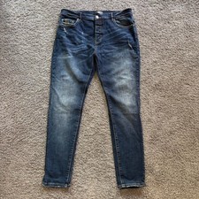 Amiri Stack Jeans Skinny Denim Indigo Blue Button Fly Men s Size 36 36x30
