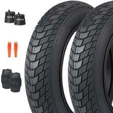 2 Pcs 16x3.0 Inch Fat Bike Tires Inner Tubes Kids BMX Replacement Set