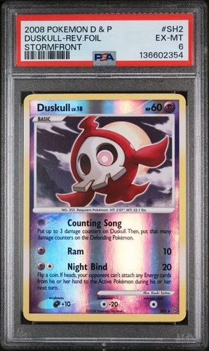 Pokemon: Stormfront *Reverse Holo* Duskull (SH2) GRADED PSA 6
