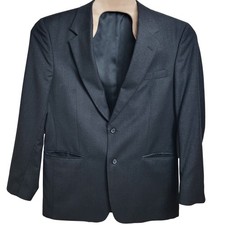 Jos A Bank 43L Dark Charcoal Gray Wool Blend Two Button Blazer Suit Sport Coat