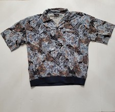 Vintage Triumph of California Abstract Disco Bomber Shirt 70s USA Mens MED