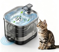 Cat Water Fountain: Stainless Steel Pet Fount...