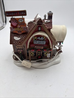 DEPARTMENT 56 Mighty Fine BBQ - Snow Village WORKS!