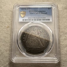 1870 CC Carson City Seated Liberty Silver Dollar $1 PCGS Good Details A060