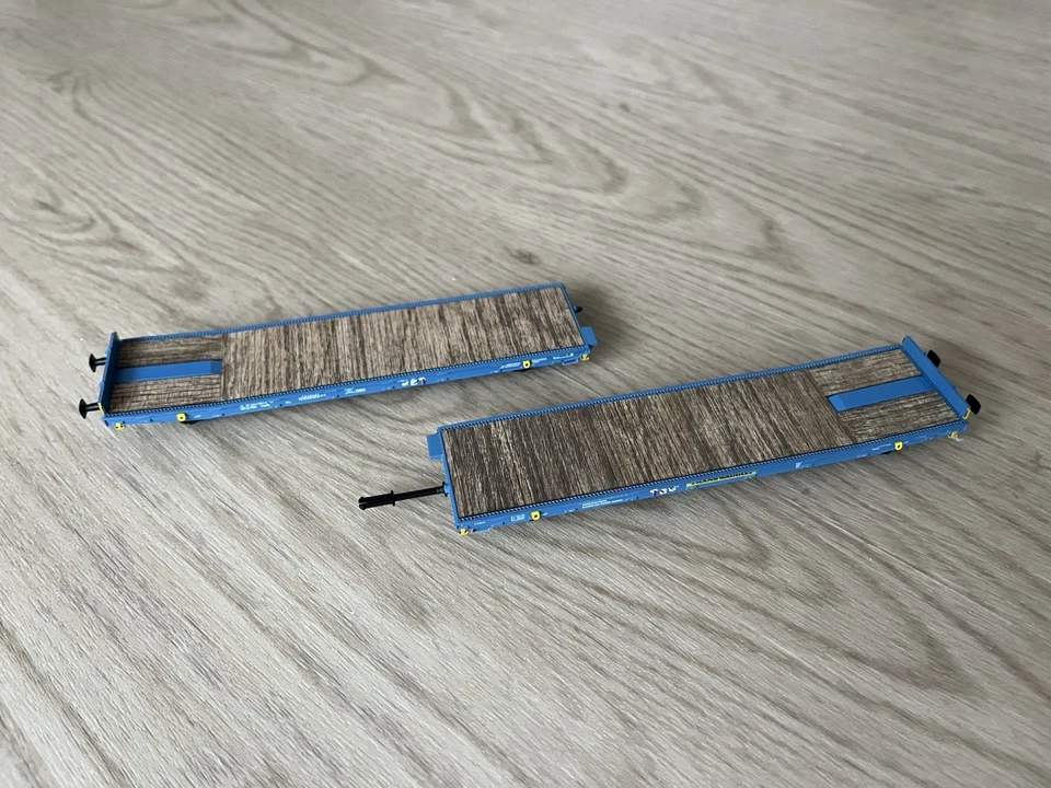 NME H0 530620 Flachwageneinheit Laads TWA 1060 Transwaggon blau TOP - Bild 3 von 4