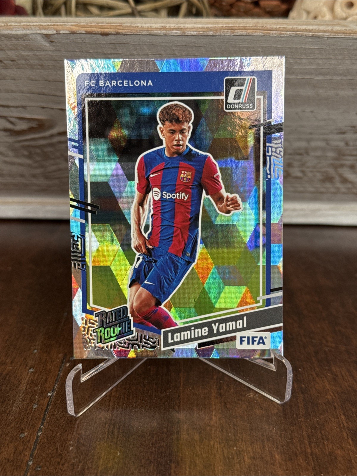 2023-24 Panini Donruss Soccer Lamine Yamal Cubic Rated Rookie Card RC #177