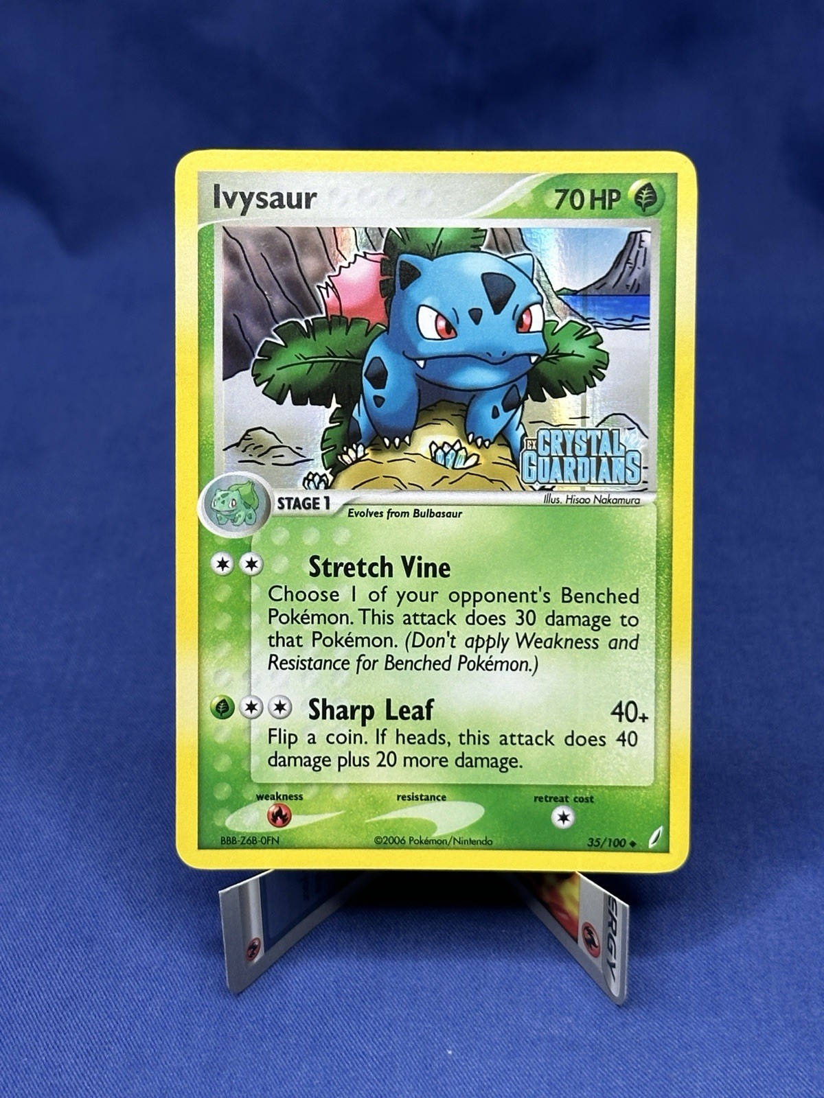 Pokemon Card Crystal Guardians Ivysaur 35/100 Reverse Holo Uncommon STAMPED