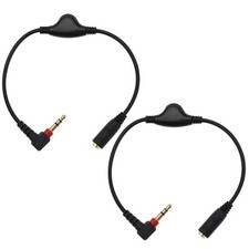 Create idea 2PCS 3.5mm Male to Female Audio Extension Cables Black