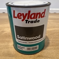 Peinture bois satiné Leyland Trade - Blanc brillant 750 ml