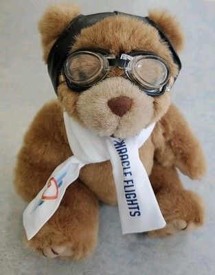 6'' Miracle Flights Miles The Bear Plush Child's Aviator Flight Companion 2014