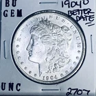 1904 O BU GEM MORGAN SILVER DOLLAR UNC MS+++ U.S. MINT RARE COIN 2707