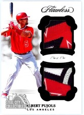 Albert Pujols 2018 Panini Flawless Black Dual Patch Card #DM-AP1 1/1