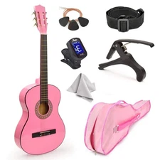30" Classical Wood Guitar with Case & Accessories for Kids Girls Boys Beginners