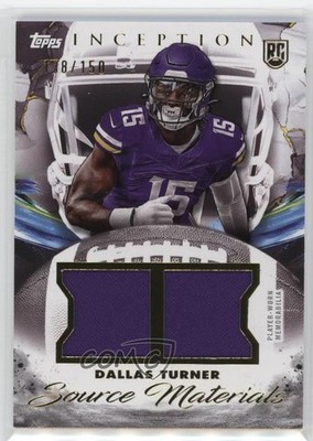 2024 Topps Inception Source Materials 138/150 Dallas Turner #SM-DT Rookie RC 9hx