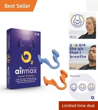 Anti-Snoring Nasal Dilators Trial Pack - 76% Airflow Improvement & Reusable